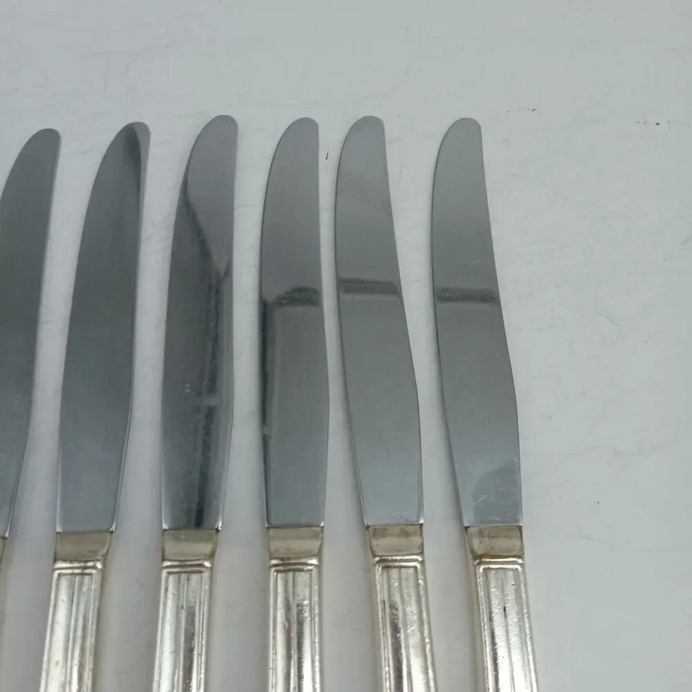 8X BK Wm Rogers 1937 Memory Hiawatha Butter Knives Silverplate Flatware
